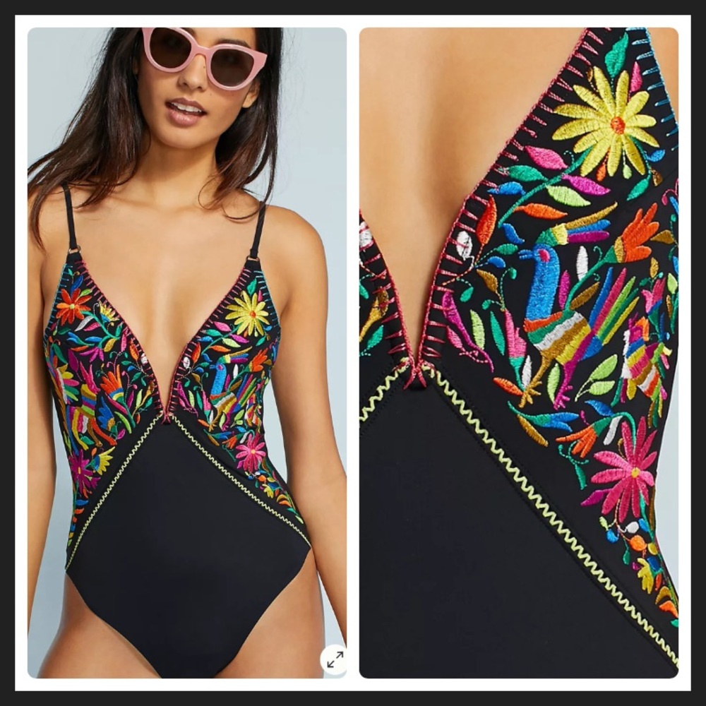❌SOLD Nanette Lepore Womens Isla Marieta Goddess Black One-piece Swimsuit - Picture 1 of 5